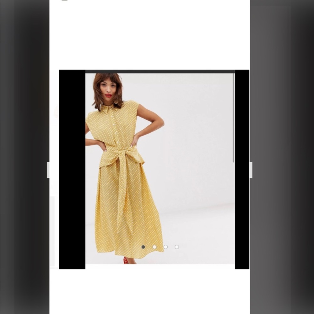 & Other Stories Yellow Midi Dress - Picture 2 of 16